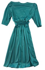 Vintage Tabby of California Polka Dot Dress 70s Women’s 6P Retro Midi