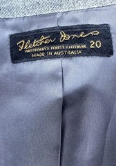 Fletcher Jones Genuine Vintage Grey Wool Blazer Size L 20 Australian Made