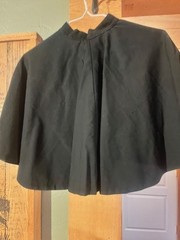 Victorian Era Caplet cotton Black Small / Med