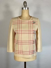 Vintage 1960’s cream color pure wool knit jacket w/ bracelet sleeves ST. ANDREWS
