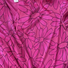 VTG Glick And Co Bright Pink Floral Belted Dress Size 18 Made In USA