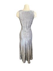 Nostalgia Vtg 90s Crushed Velvet Dress Gray Sz. M Whimsigoth Dark Fairy Party