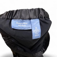 Simply Vera Vera Wang Blue Satin Mini Skirt Elastic Waist Pockets Womens Medium