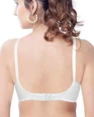 Padded Bullet Bra Organic Cotton – Vintage Retro Bra (Plus Size Available) White