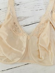 Vintage Playtex Limited NUDE Underwire Satin Lacework Comfort 36D READ