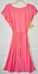 NOS VTG 80’S MARCH I BUBBLEGUM PINK BELTED SHIFT DRESS*10 S