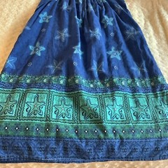 Coastal National blue greens star fish women’s long lounge dress size M leisure