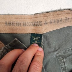 Y2K Abercrombie Fitch Baggy Pants 32×30 Green Cotton OG 107 Fatigue Gorpcore