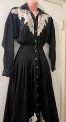 Vintage 80,s dress by brand trash clothing co. western and swing style size 4