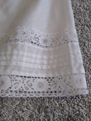 Vintage White Slip Skirt Lace Deena XS S
