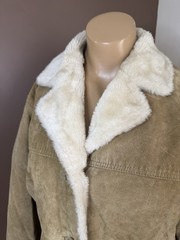 VTG Adler Collection Coat Shearling Suede Heavy Women’s L Ranch Western