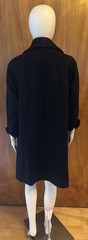 50s – 60s Virgin Wool Swing Coat | Chartreuse Silk Crepe Lining | Einiger Label