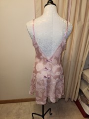 Vntg Undercover Wear Pink Burn Out &Lace Nightgown Lingerie*Adjustable Strap*szM