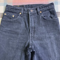 VTG USA Levi’s 550 Relaxed Tapered Black Denim Jeans 7 Jr S 27×28.5!!! 6500
