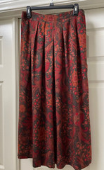 Galleria Sport Vintage Paisely Pleated Skirt w/ Pockets Size 10