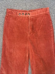 Vtg 60/70s RT Jr’s Red 15″ Bell Bottoms Snap/Button Waist