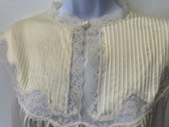 JC Penney Vintage Two-Piece Nylon Nightgown Robe Peignoir Set S / M Ivory Silky