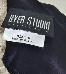 Vintage Byer Studio Dress Size 6 waist 30 Inches Navy Blue Cocktail Long Length
