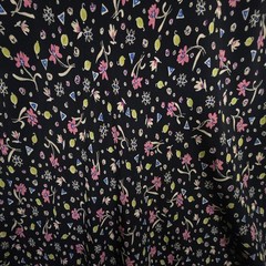 Carol Anderson Collection Maxi Skirt Womens S Black Floral Y2K Fairy Grunge 90s