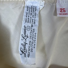 Lady Lynne Skirt Half Slip 70s 25″ Nylon Rayon Blend Scalloped Lace Trim VTG Med