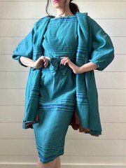 Vintage 1950s Dress Set Molly Modes Rockability Jacket Puff Sleeve