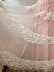 Vintage 50’s/60’s Mike Benet Formals Baby Pink Ruffled A-Line Tulle Dress