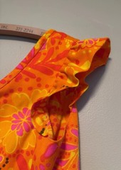 Vintage 1960s Surfside Sportswear Hawaii Dress Dayglo Tiki Sz 10 Floral Mod GoGo