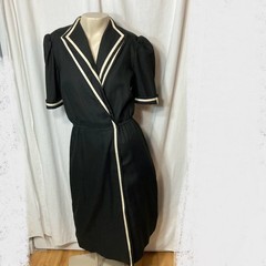 Raul Blanco vintage 1980s black and white size 6 dress