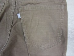 Vintage 1970s Levi’s 646 Corduroy Flare Pants (26×31) Bell Bottom Beige Unisex