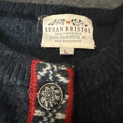 Vintage Susan Bristol Hand Embroidered Noah’s Ark Sweater Size L Wool Hong Kong