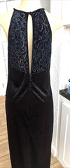 VTG Black Burnout SEXY Evening LONG Versatile Slip Dress Nightgown y3