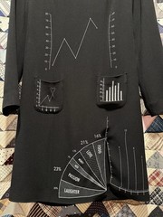 Vintage 90s Y2K Moschino Cheap And Chic Black Graph Data Dress Designer