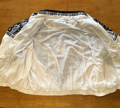 Vintage 90s Windbreaker Track Jacket Basic Editions Women’s L Large White Black