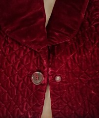 Vintage Adele Simpson Quilted Velvet Blazer Jacket Size 12 Burgundy Maroon Lined