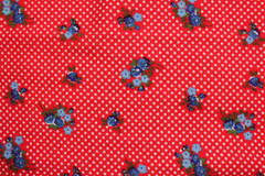 VTG Women’s 70s Red Polka Dot & Blue Floral Bell Bottom Pants Sz 29″ / M 1970s