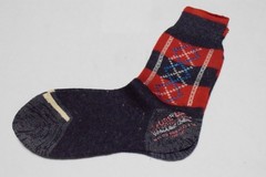 VTG Argyle Socks King James 40s 50s Blue Red Blue White Argyle 6 x 6 Boys 7 1/2