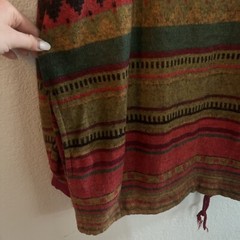 Vintage Style New York Aztec Women’s Pullover Small 1/4 Zip Grandpa Style Sz S