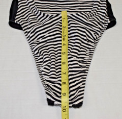 Vintage Swimsuit Electric Beach Jantzen Size S/M 80s Ribbed Striped High Cut