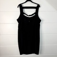 Y2K Torrid Size 24 Black Dress Body Con Whimsygoth Retro Cocktail