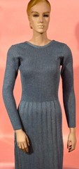 Vtg 60’s BRANFF Gianni Ferri Lt. Blue Acrylic Knit Dress Hong Kong GORGEOUS!