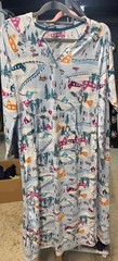 DA3292 Comfort Code by Cuddl Duds Loungewear Tunic Top XS Winter Village Print
