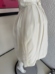 Vintage midcentury party dress-As is condition white sleeveless balloon skirt s