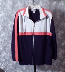 Vintage 80s Athletic Jacket Size Medium 1980s Running Jogging Granny Sporty