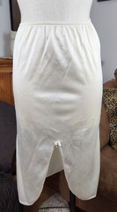Dawn to Dusk Ivory Half Slip Nylon Size Small S 24/26 Lace Trimmed Elastic Waist