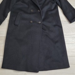 VTG A. Sachs Perlette Wool Overcoat Womens Shawl Collar L/XL Wool Black 80-90’s