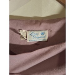 Vintage Lorac Original Lady Carol Mauve Puff Sleeve Pintuck Pleated Belted Dress