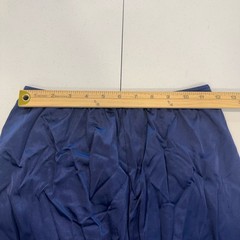 VTG Adonna Half Slip Skirt Size Small 22”Navy Blue Wide Lace Slit USA Modest