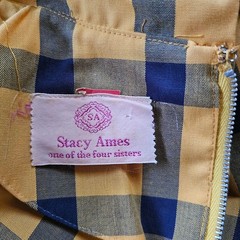Vtg 60s Mod Buffalo Check Plaid Mini Go Go Tent Twiggy Party A-Line Dress S/M