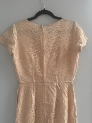 Vintage 1950s Toni Todd Peach Lace Dress 1960s Dress