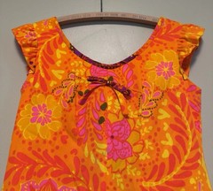 Vintage 1960s Surfside Sportswear Hawaii Dress Dayglo Tiki Sz 10 Floral Mod GoGo